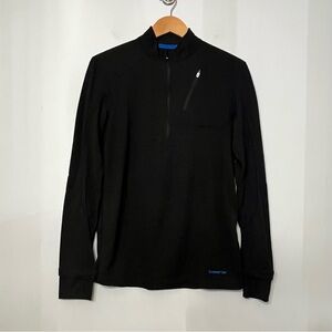 Terramar Wool Blend 1/4 Zip Base Layer Thermal Outdoor Active Performance Mens M